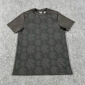 Rangers FC Shirt Mens Small Black Soccer Castore All Over Print Training Jersey